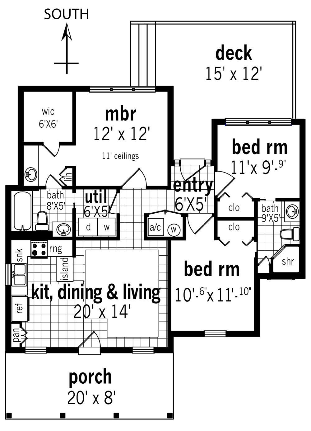Floor Plan image of Rutherford house - 908 House Plan